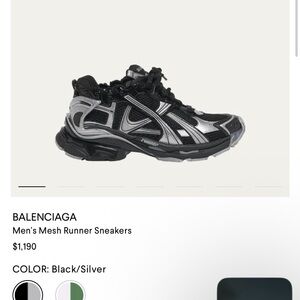 Balenciaga Men's Sneakers - Black and Silver